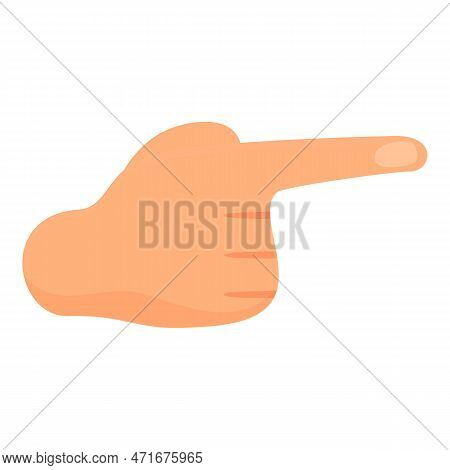 First Finger Hand Gesture Icon. Cartoon Of First Finger Hand Gesture Icon For Web Design Isolated On