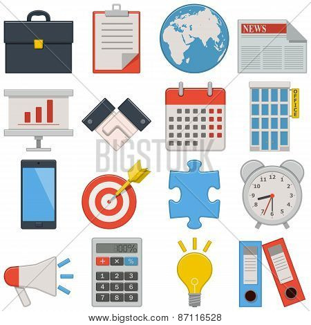 Vector Flat Icons - Business