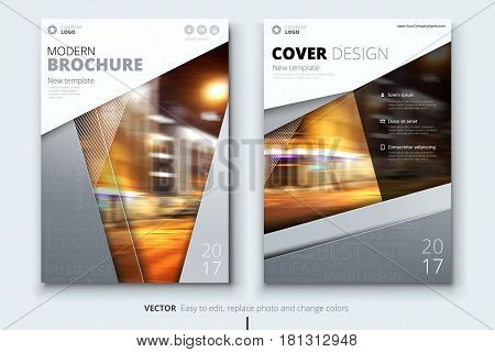 Corporate business annual report cover, brochure or flyer design. Leaflet presentation. Catalog with Abstract geometric background. Modern publication poster magazine, layout, template.