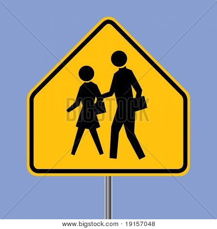 School warning sign - VECTOR