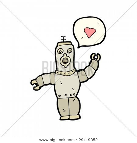 Roboter in Liebe cartoon