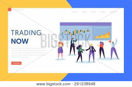 Trader Buying And Selling Stock, Bond Or Commodity Or Derivative And Mutual Fund Landing Page. Profe