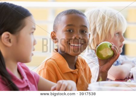 Students Outdoors Eating Lunch (Selective Focus)