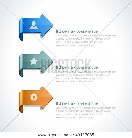 Infografiken-Optionen-Design-Elemente. Vektor-Illustration. Linien und Banner-Zahlen und Symbole-websit