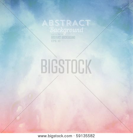 Soft colored abstract background for design. Watercolor texture effect. Eps 10 vector.