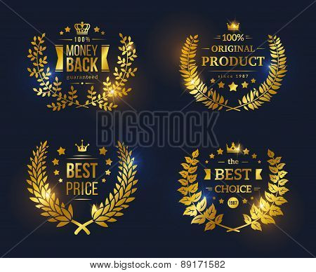 Vector vintage badges collection Best choice