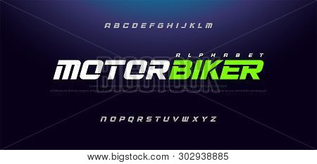 Sport Modern Italic Alphabet Font. Typography Urban Style Fonts For Technology, Sport, Motorcycle, R