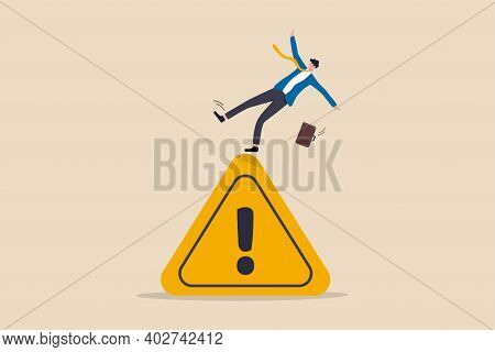 Mistake Caution, Business Risk Or Problem Warning, Failure Prevention Or Avoid Danger Concept, Cauti