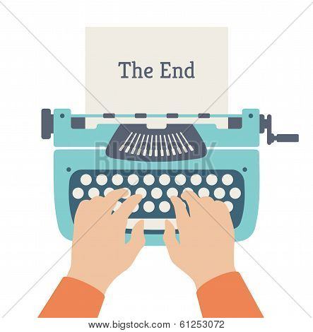 The End Of Story Flat Illustration