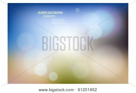 Vector Illustration Of Soft Colored Abstract Blurred Light Background Layout Design , Can Be Use For