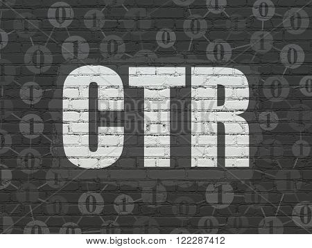 Finance concept: CTR on wall background