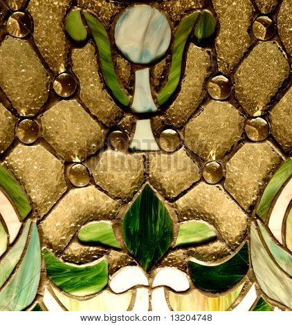 Vintage stained-glass window