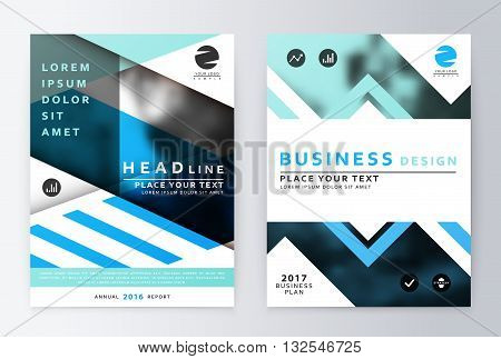 Blue annual Report Brochure. A4 Vector. Annual report design of the first and last page . Business brochure. Catalog Cover. Cover design Report Annual. sover design Report. Business sover design.