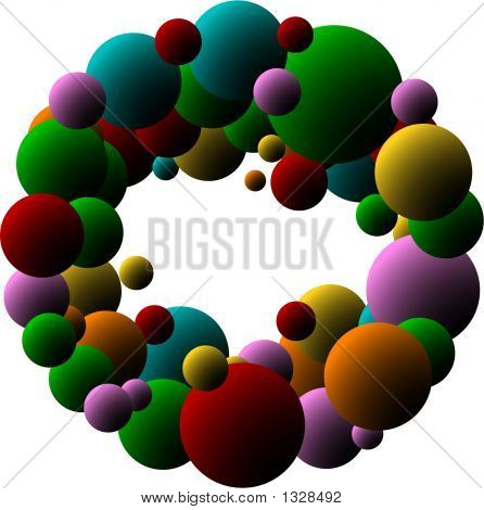 Abstract bellen met plaats voor tekst, schaalbare, bewerkbare kleuren - vectorillustratie