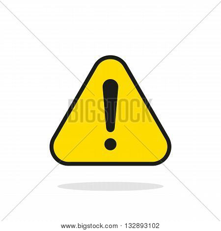 Warning sign, Yellow warning sign, Warning sign Icon, Warning sign on white, Warning sign vector, Warning sign illustration. Triangle warning sign