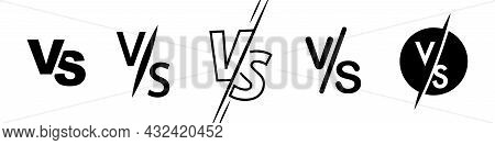 Vs Letters With Line Icon On White Background. Versus Logo, Symbol And Background. Vs Sign Set For G