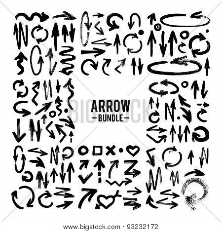 Vector Brush Stroke Arrow Collection