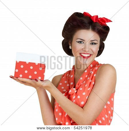 Pin P Girl Holding A Gift Box