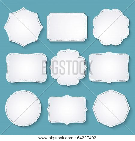 Vector set of paper decorative frames