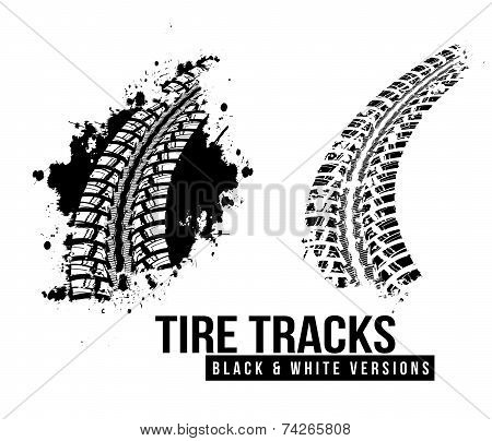 Tire track background