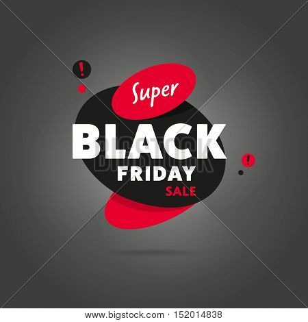 Black Friday sale black sticker vector isolated. Discount or special offer price sign on Black Friday. Sale banner. Promo offer on black friday. Special offer sale sticker. Discount tag on Black Friday. Special offer Black Friday banner. Black friday sale