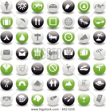 reizen icons set