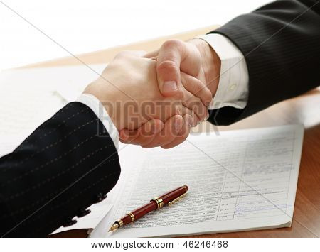 Stretta di mano dei business partner