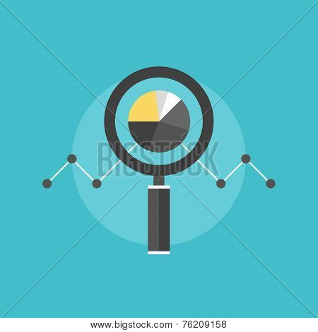 Data Analyzing Flat Icon Illustration