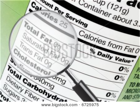 Nutrition label