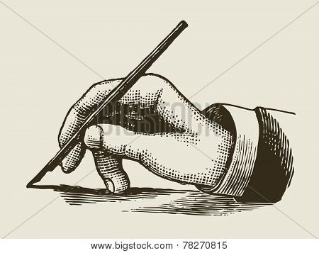 Vintage Writing Hand