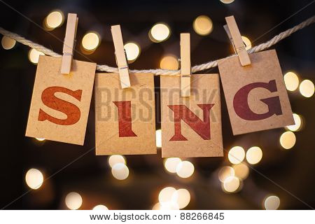 Sing Concept Clipped Cards And Lights