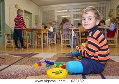 Child Play In Kindergarten