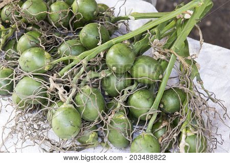 small palm fruit at vietnam street market