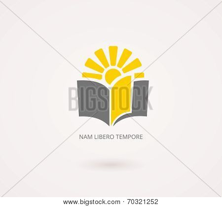 Education Concepts. Yellow and Gray Knowledge Icon