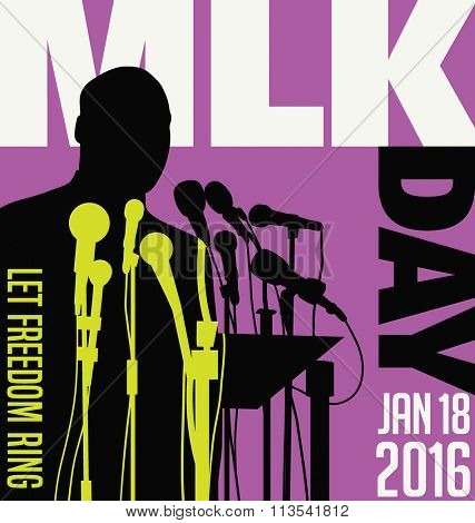 Jan 6, 2016. Illustration of Martin Luther King, Jr.  to celebrate MLK day.