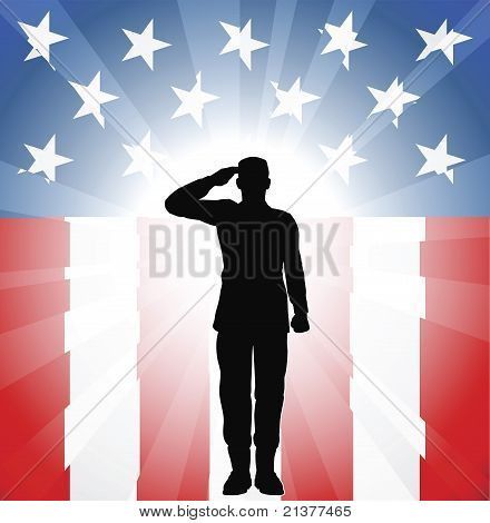 Patriotic Soldier Salute