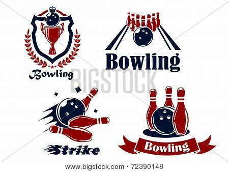 Bowling emblems and symbols