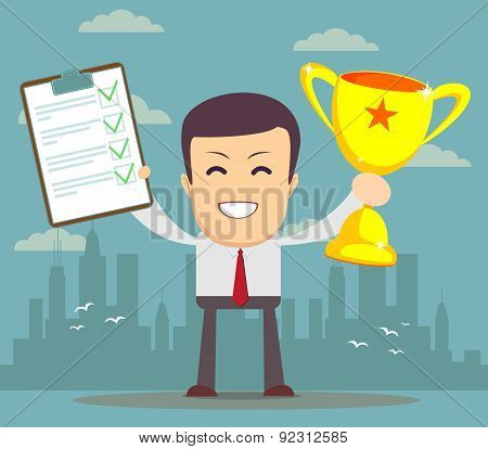 Winner businessman