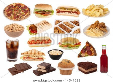 Fast food and snacks collection