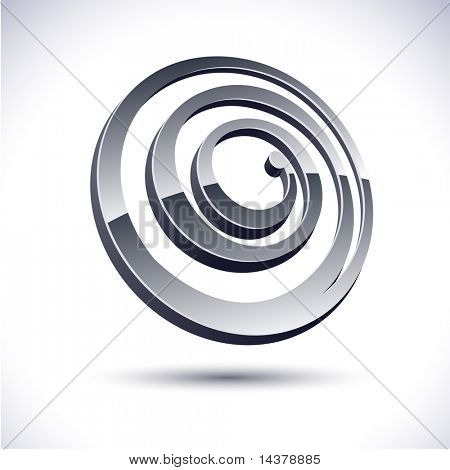 Abstrait moderne 3d logo de spirale. Vector.