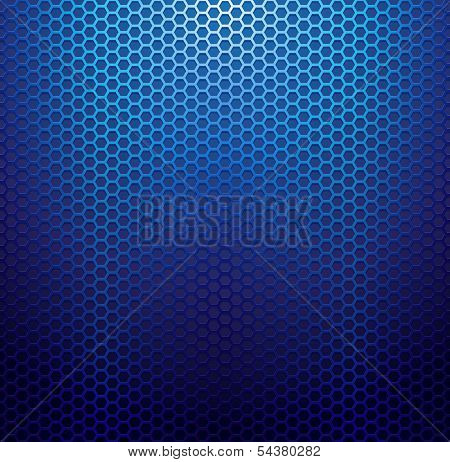 Blue metallic grid background