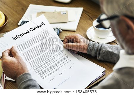 Informed Consent Surgery Agreement Consulting Concept