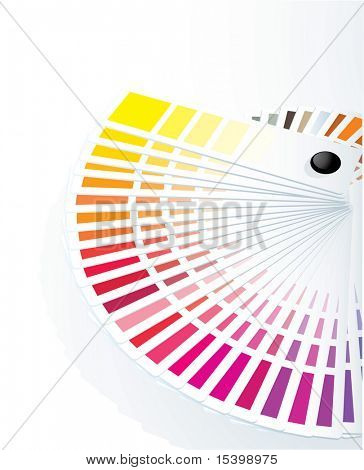 Color guide to match colors for print. Vector.