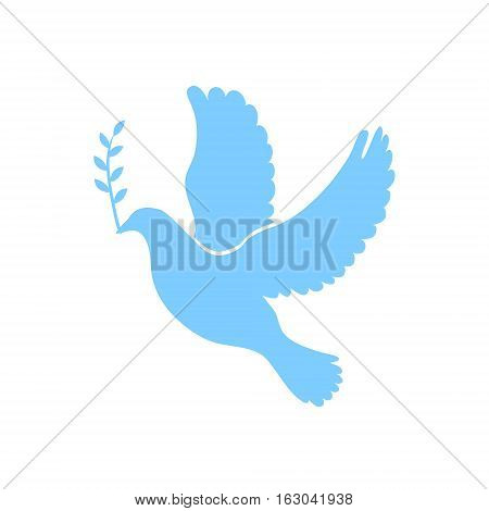 Dove of peace simple icon. Flying dove of peace icon art. Peace concept icon. Pacifism concept image. Dove of peace icon web. Dove of peace icon app. Dove of peace vector icon sign. Vector illustration