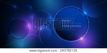 Illustration Abstract Glowing, Neon Light Effect, Wave Line, Wavy Pattern. Vector Design Communicati