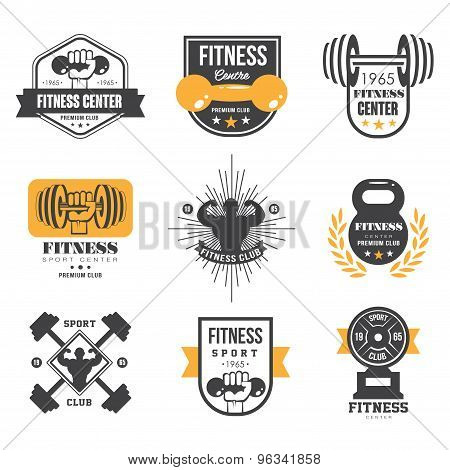 Sport and Fitness Logo Templates, Gym Logotypes, Athletic Labels