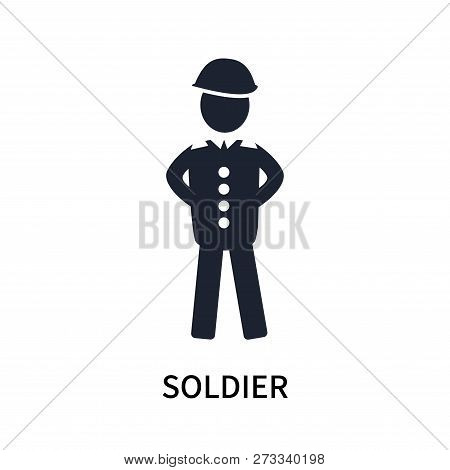 Soldier Icon Isolated On White Background. Soldier Icon Simple Sign. Soldier Icon Trendy And Modern 