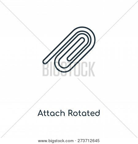 Attach Rotated Icon In Trendy Design Style. Attach Rotated Icon Isolated On White Background. Attach