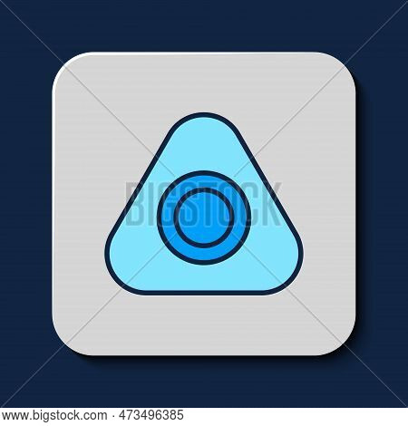 Filled Outline Sewing Chalk Icon Isolated On Blue Background. Vector