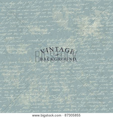 Vintage Delicate Background Template for Cover Designs. With Grunge Textured Background.